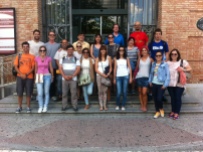 La Salle teachers outside the Museo de Ciencias Naturales in Madrid as part of their course on cooperative and collaborative learning.